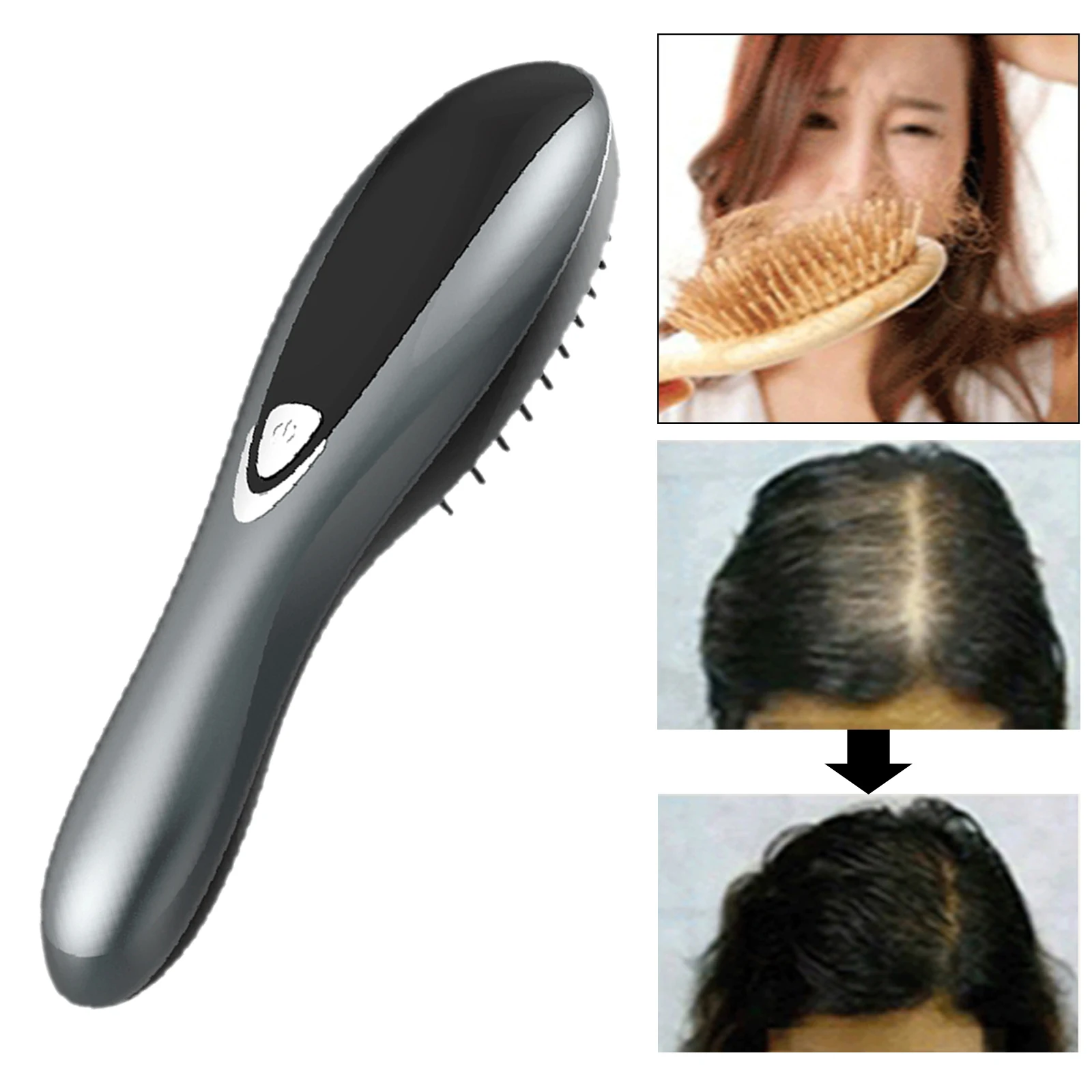 Hair Care Electric Massage Comb 3 Modes Anti Hair Loss Vibration Massage