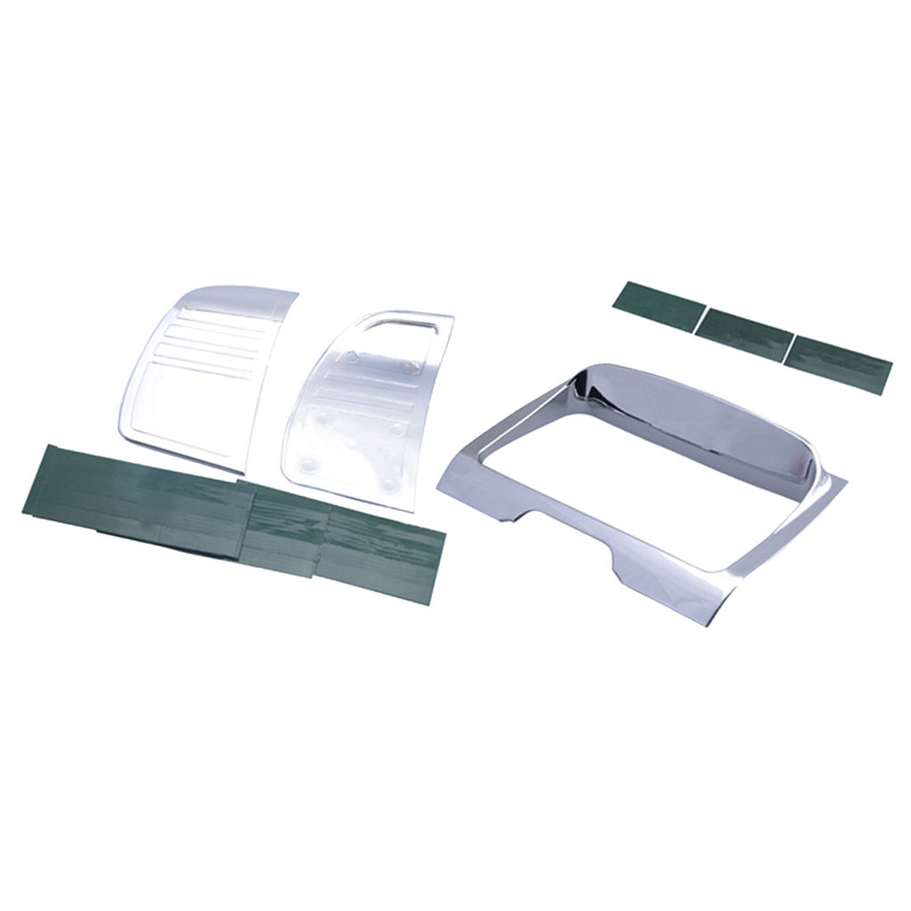 Chrome Tri Line Stereo Trim Cover Set For  Touring FLHT  14-18