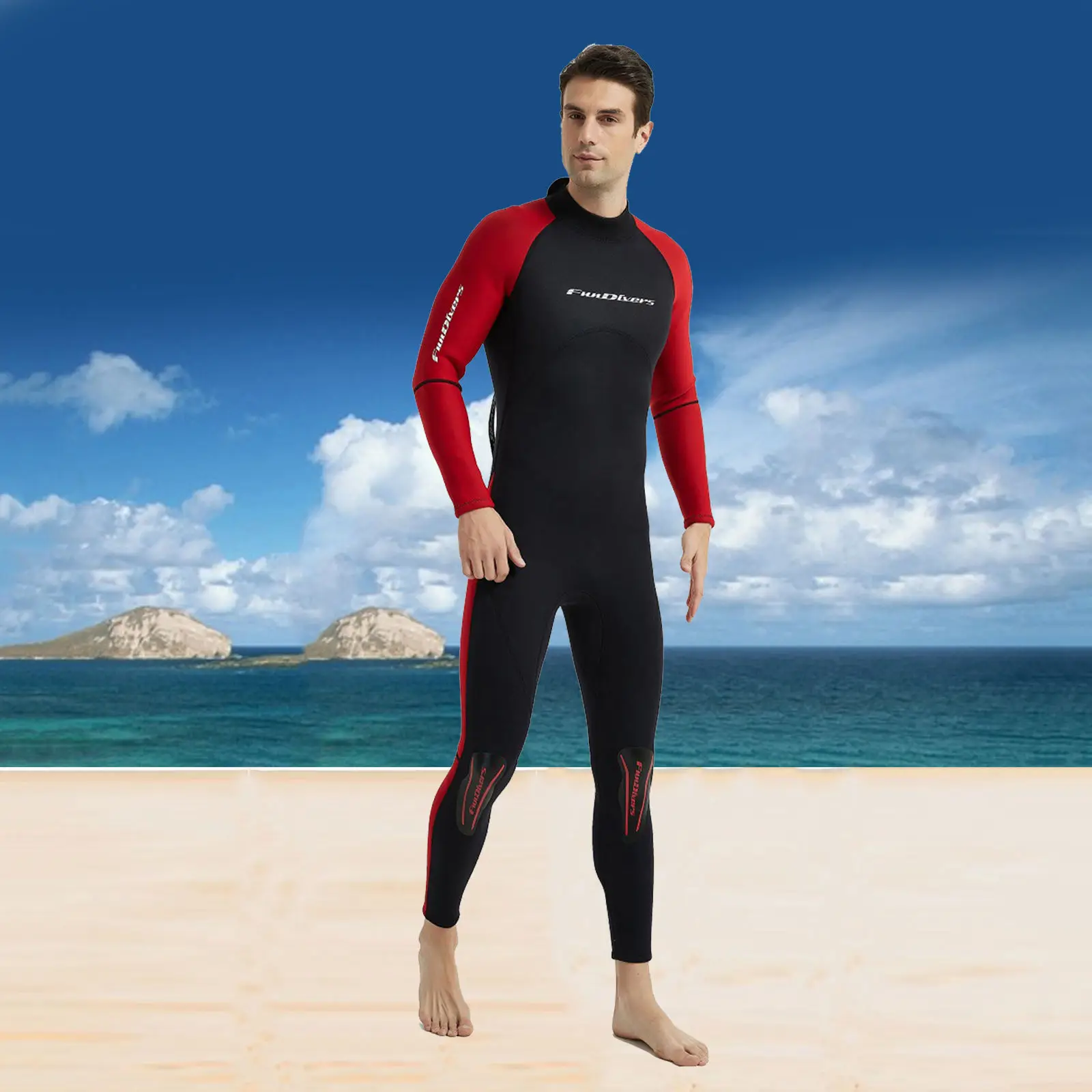 Scuba Diving Wetsuit 3mm Neoprene Wetsuit Men Full Body UV Protection - for Diving Snorkeling Surfing Spearfishing
