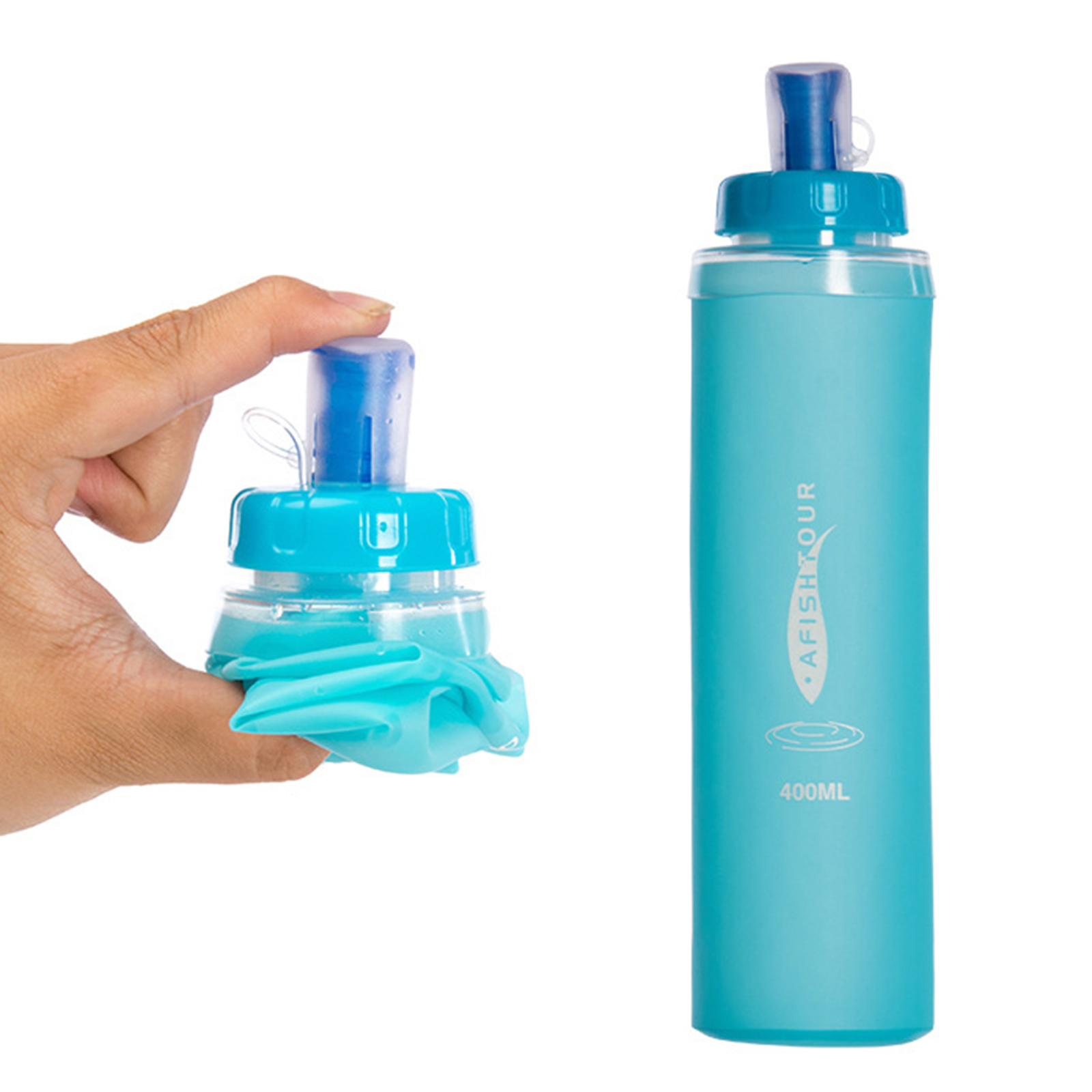 TPU Soft Water Bag Sports Hiking Big Water Bottle Flask Climbing Fitness Gym