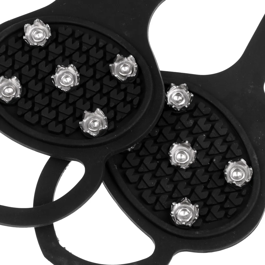 Anti Slip Rubber Snow Ice Cleats Crampons Grippers Grips Spikes Shoes Boots Soles Walking Shoe Spike Grip Camping Accessories