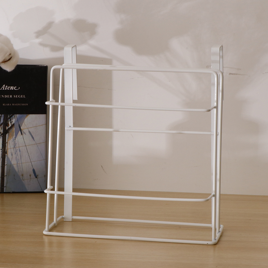 Under Cabinet Cutting Board Towel Storage Rack Multi-functional Kitchen Hook, Over Door Hanger Board Towel Organizer