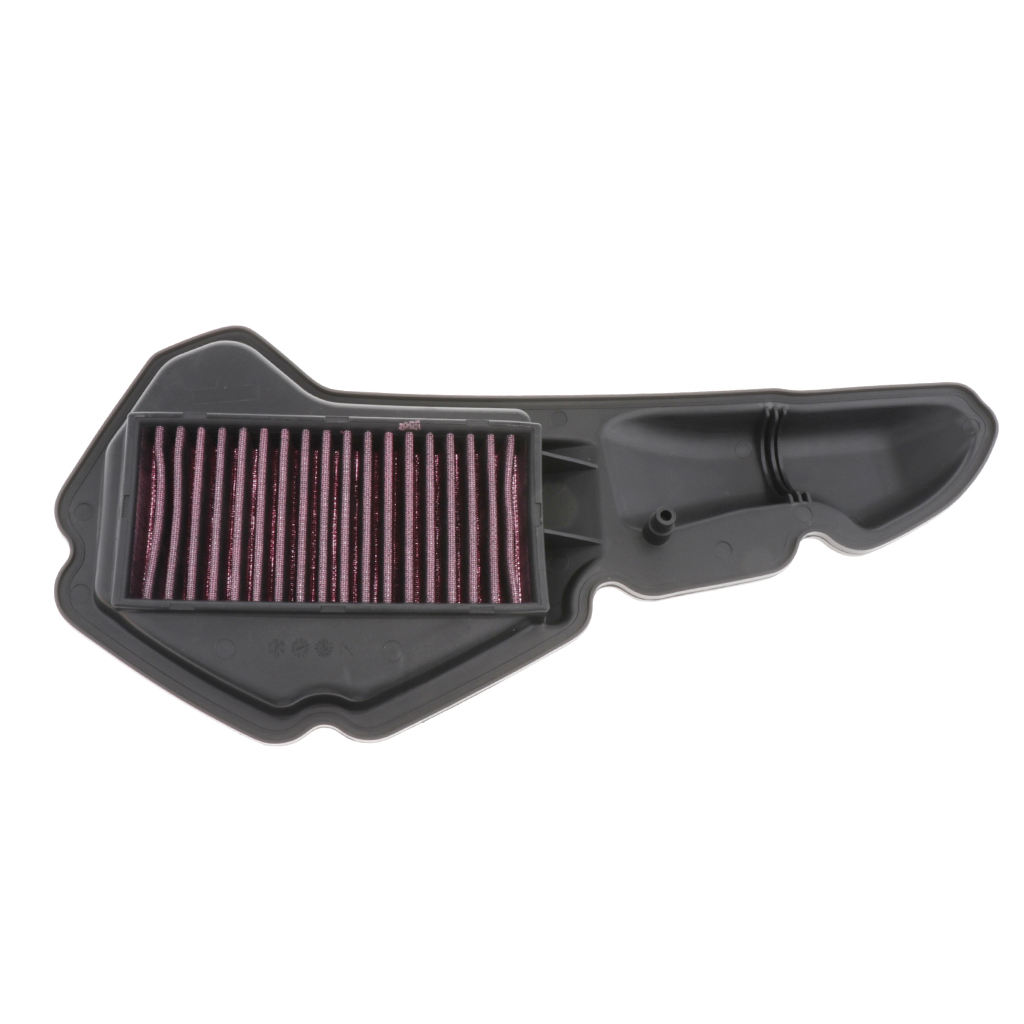 Motorcycle Motorbike Air Intake Flow Filter Cleaner Element Replacement for Honda PCX 150 2018 (Pink)