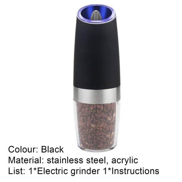  OPUX Premium Gravity Electric Salt and Pepper Grinder