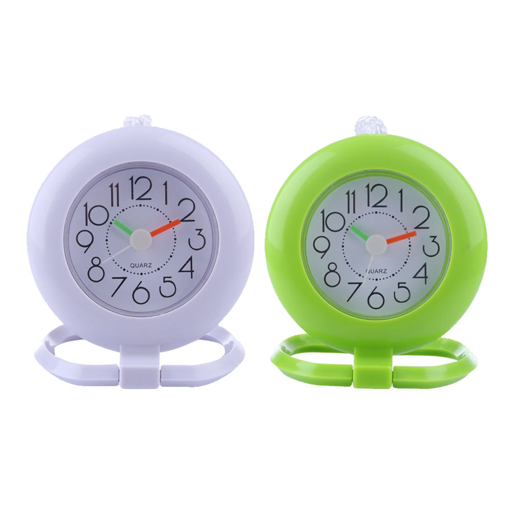 Wall Clock Bathroom Shower Slate Hanging Clock with Towel Ring Hook