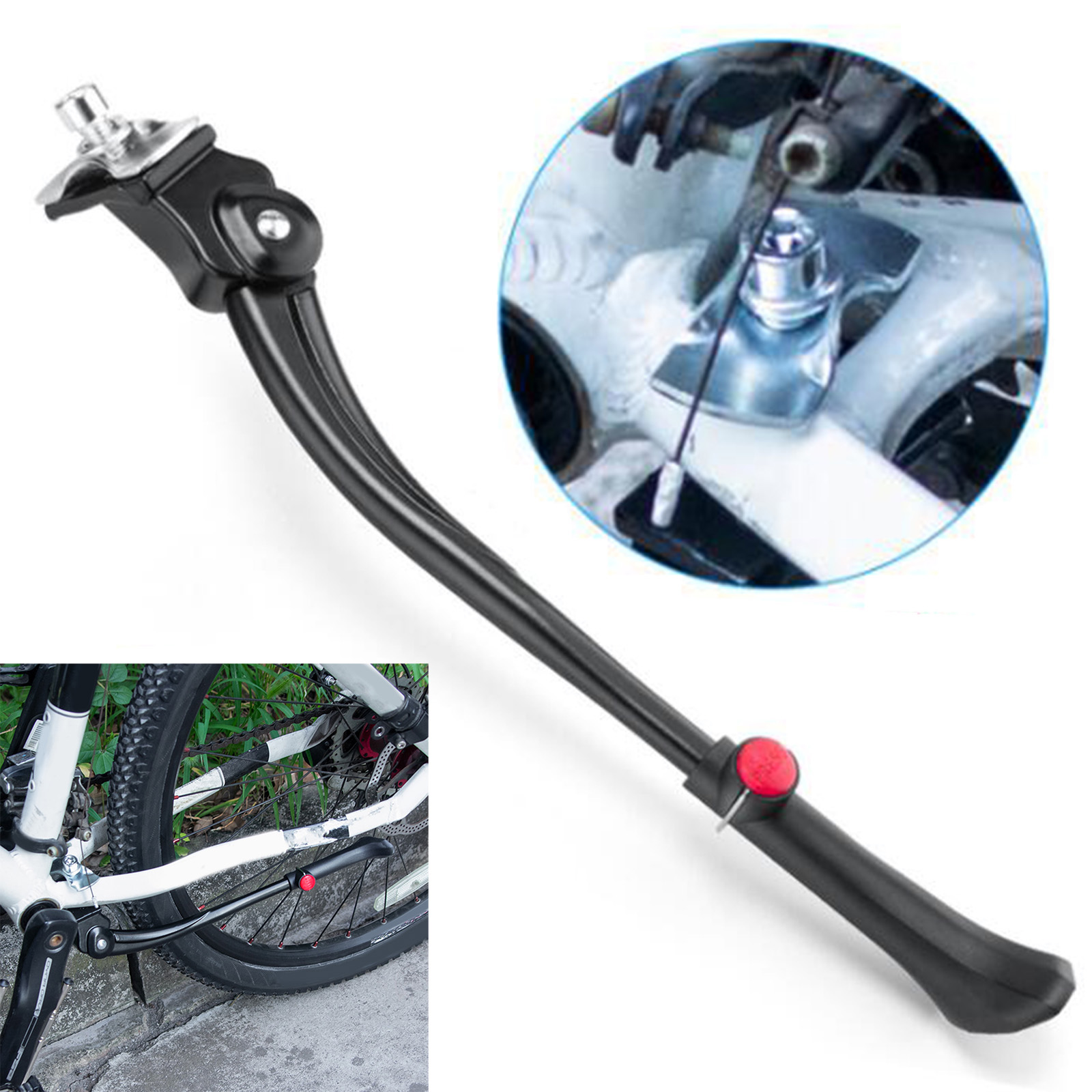 Bike Stand Black Support Bike Side Kickstand for Road Bike Bicycle Accessories MTB Mens Kids