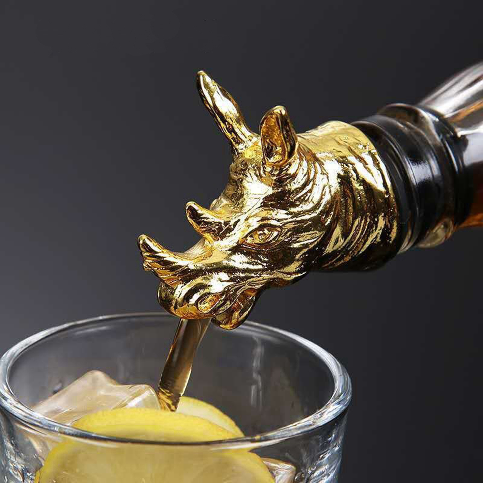 Wine Pourer Zinc Alloy Deer Elk Lion Bull Head Wine Stopper Drinks Bar Tools