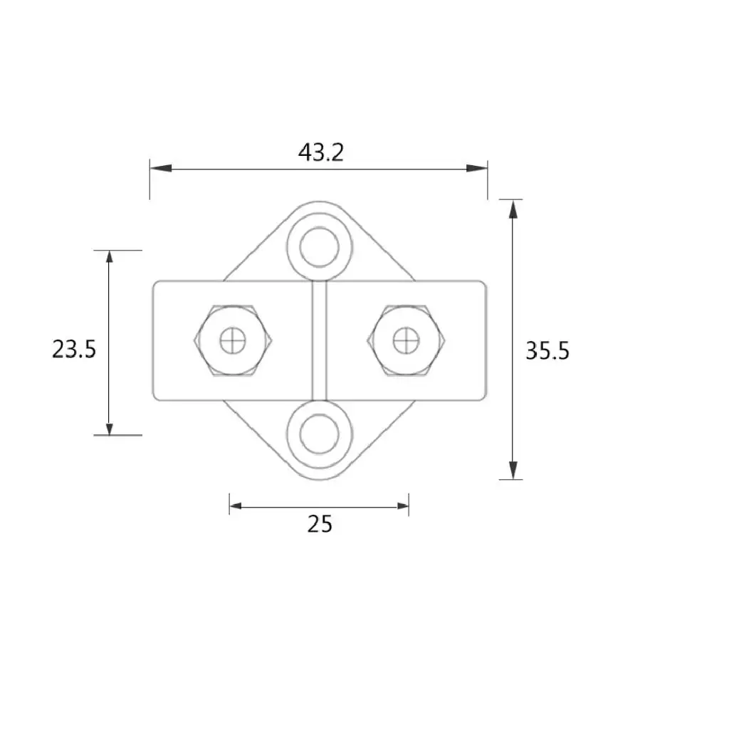 10mm Junction Block Power Post Dual Insulated Terminal Stud with Spacer