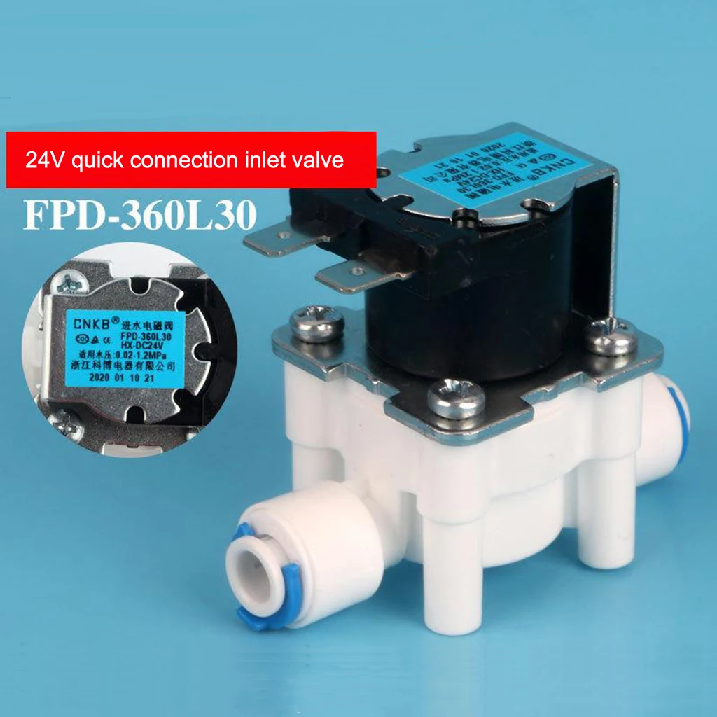 Electric Plastic Metal Solenoid Valve 24V Normal Closed 1/4