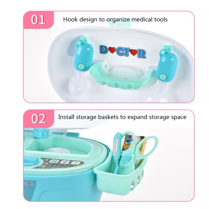 Conjunto com Estetoscópio para Crianças Doutor Role Play Traje Vestir-se Fingir Jogar Brinquedo Crianças Kit T5ec 13 Brinquedos médicos