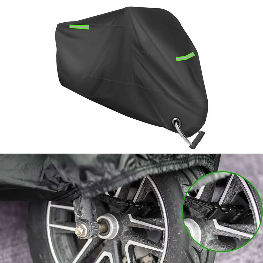 Motorcycle Cover Outdoor Protector Waterproof Cover Anti-theft with Lock Hole