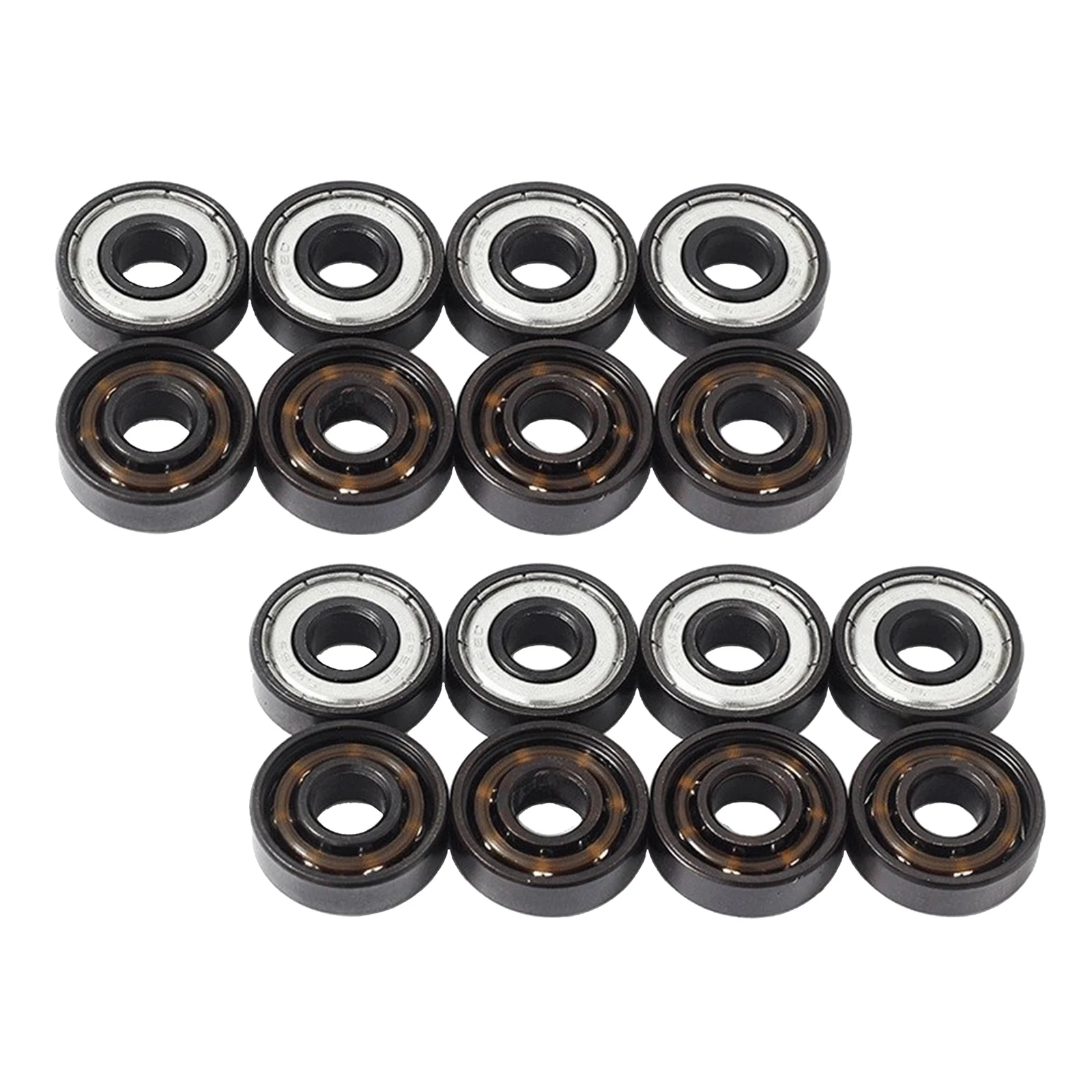16 Pack Replacement Skateboard Bearings 8mm Scooter Wheels Accessories