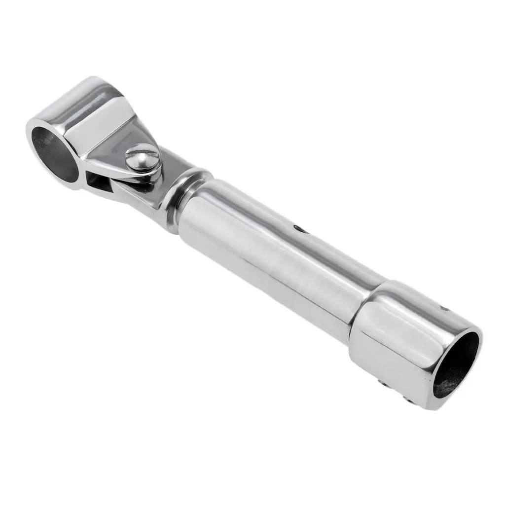 High Quality 316 Stainless Steel Flexible Bimini Top  Eye End 22mm Deck Hinge Mount (Silver)