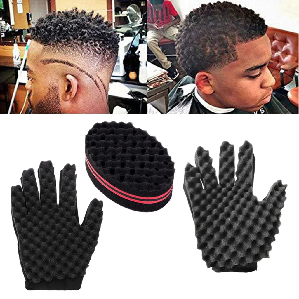 Hair Curl Sponge Gloves Hair Curl Glove Curly Hair Styling Kit for Hair Twist Curl African Hair Wave Hair Men Women Children
