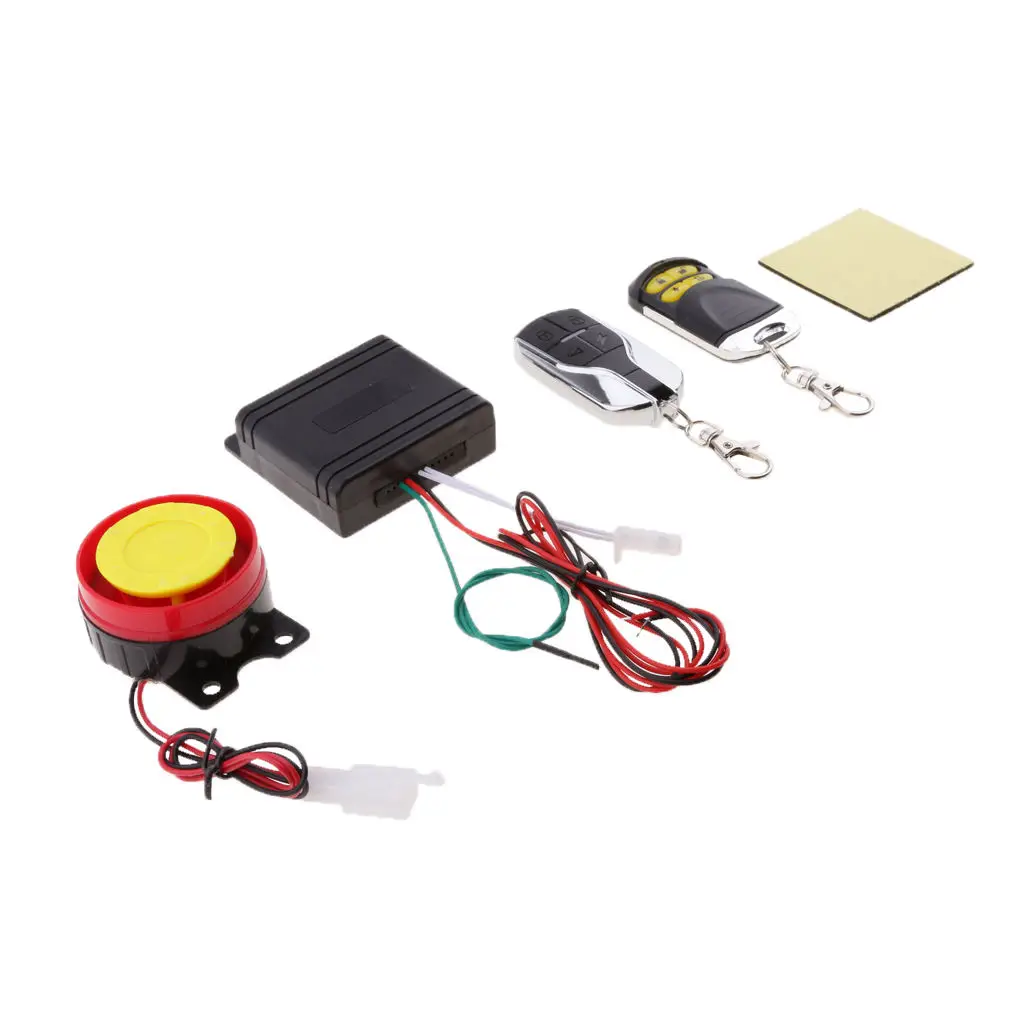 12VDC Scooter Security Alarm System Remote Control Anti-theft for Motorcycles