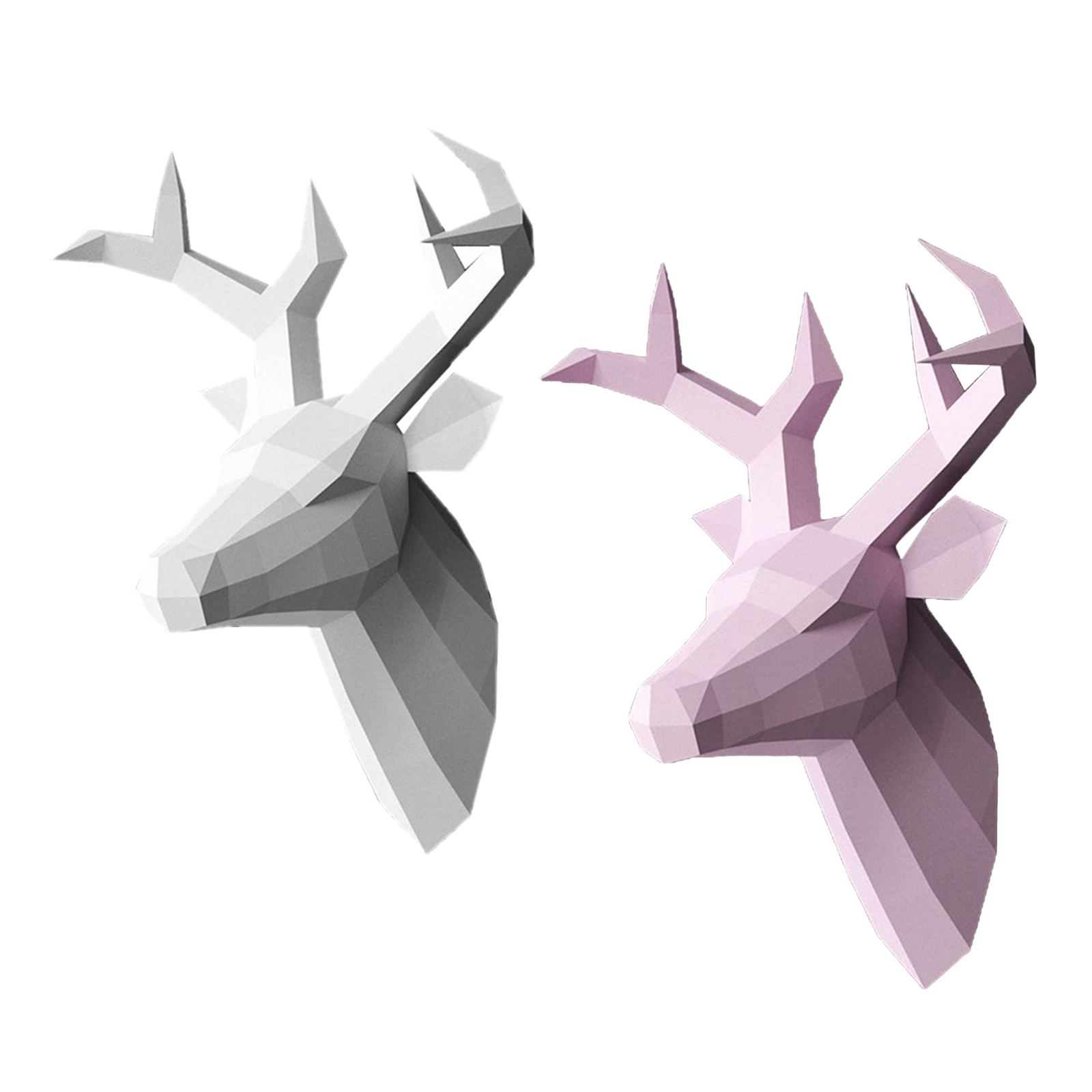 Pre-cut Paper Deer Head Paper Model DIY Handmade Home Wall Mount Decor
