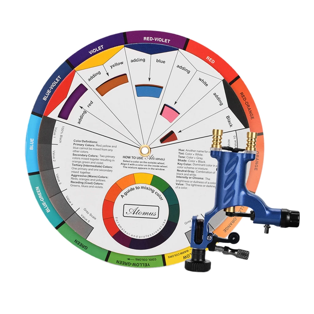 Rotary  Motor Machine Color Wheel Mixing Instructions Diagram  Make Up Set