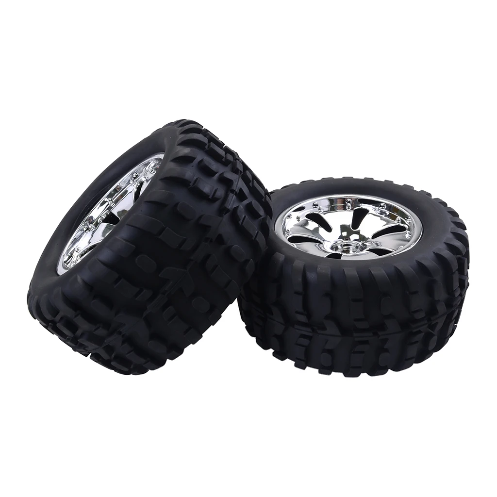 2pcs Monster Trucks Wheel Rim&Rubber Tyre for 1/10 ZD Racing HPI