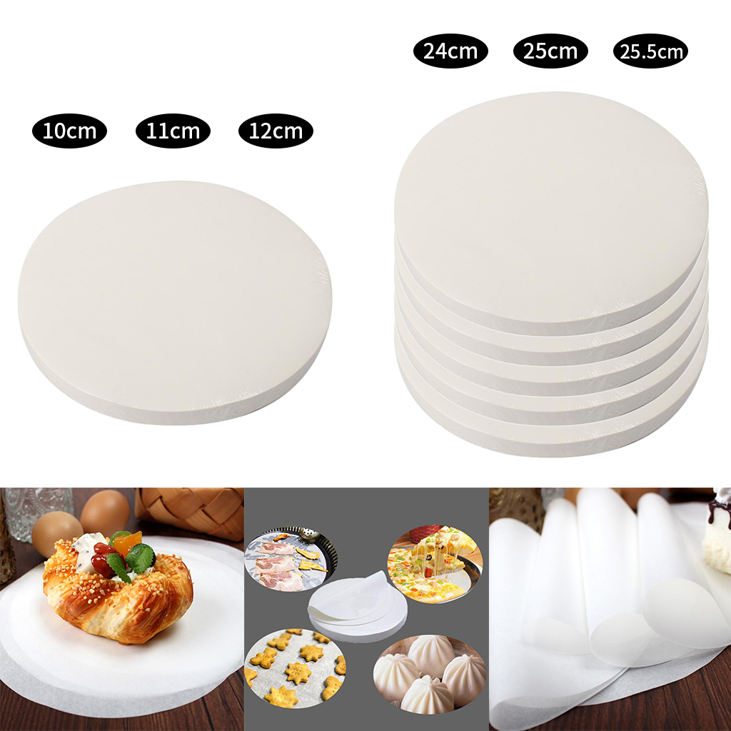 Round Baking Paper Circle Parchment Paper Liner BBQ Oven Patty Hamburger Paper Cake Non-Stick Baking Tool for Baking Cookies