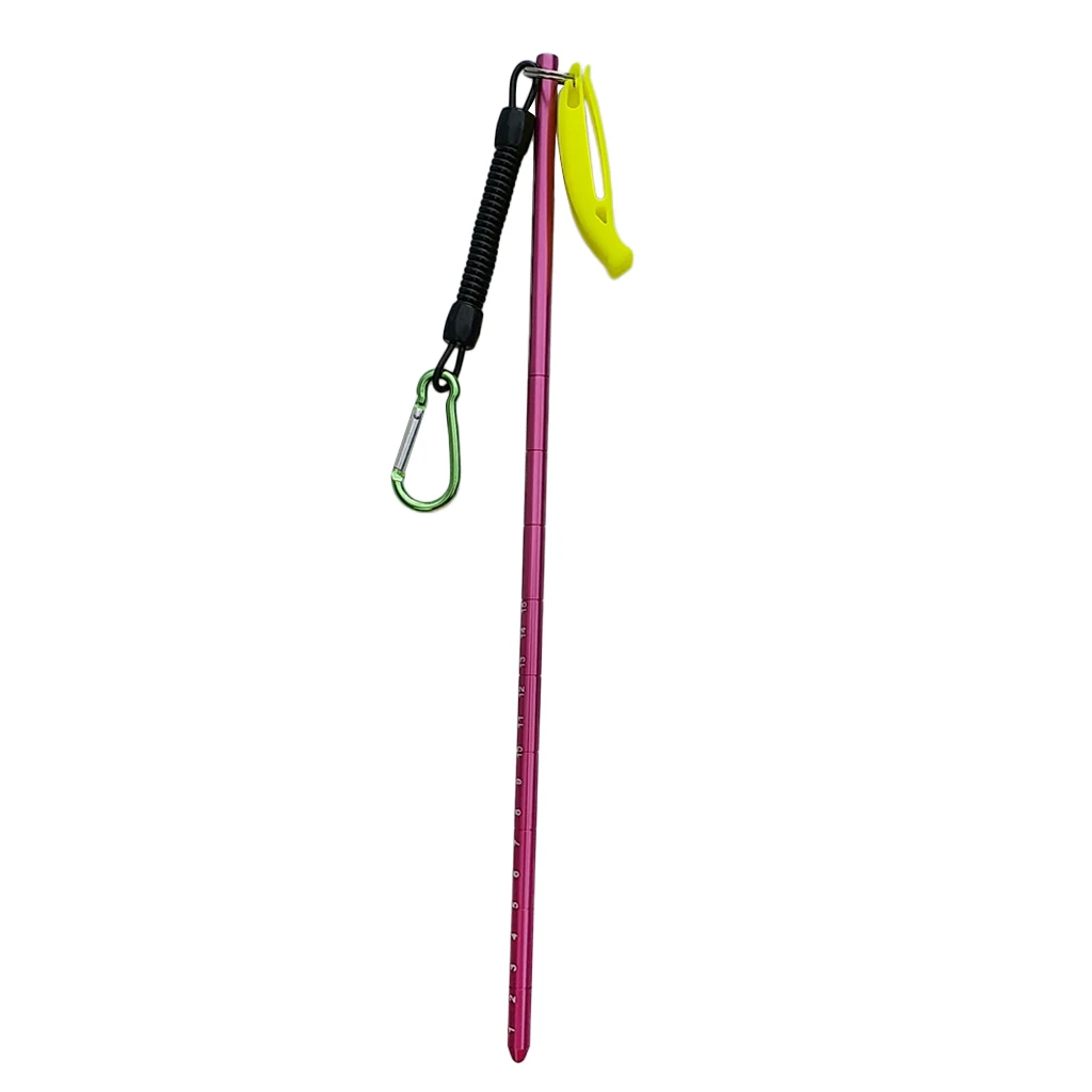 Aluminum reef stick 34cm diver pointer with spiral cable for diving, snorkeling,