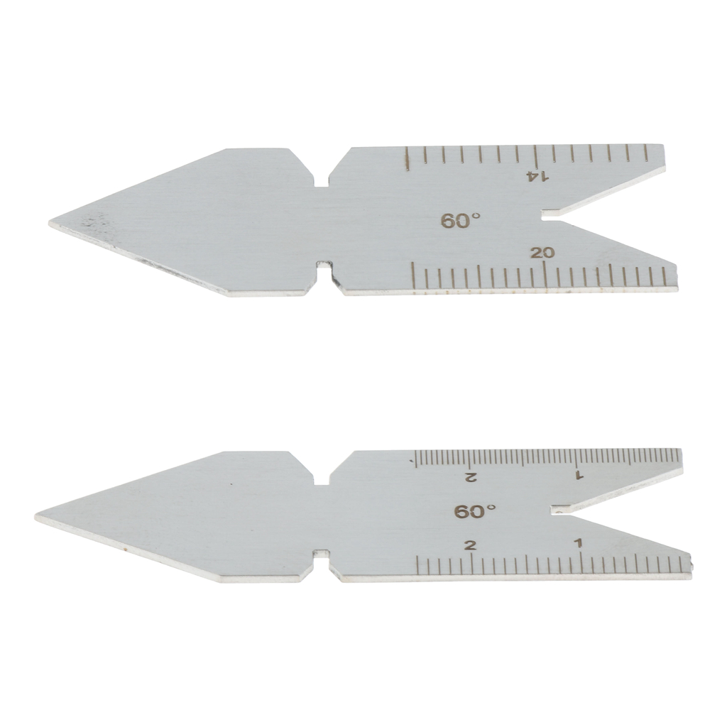 60 Degree Stainless Steel Center Gauges, tempered with a satin-chrome finish