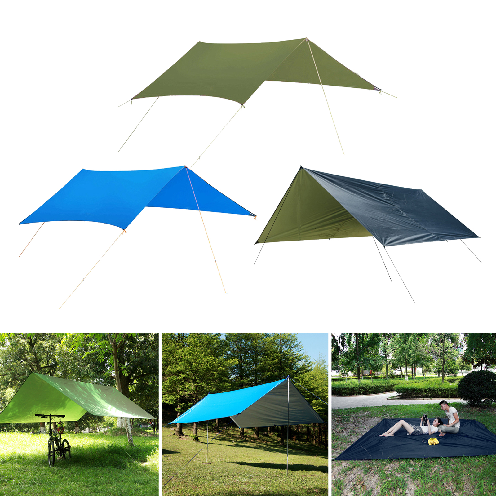 Sun Shade Sail Rectangle Canopy Awning Sail Shade Sand Sun Shelter for Patios Garden Yard Outdoor Camping Hiking Backpacking