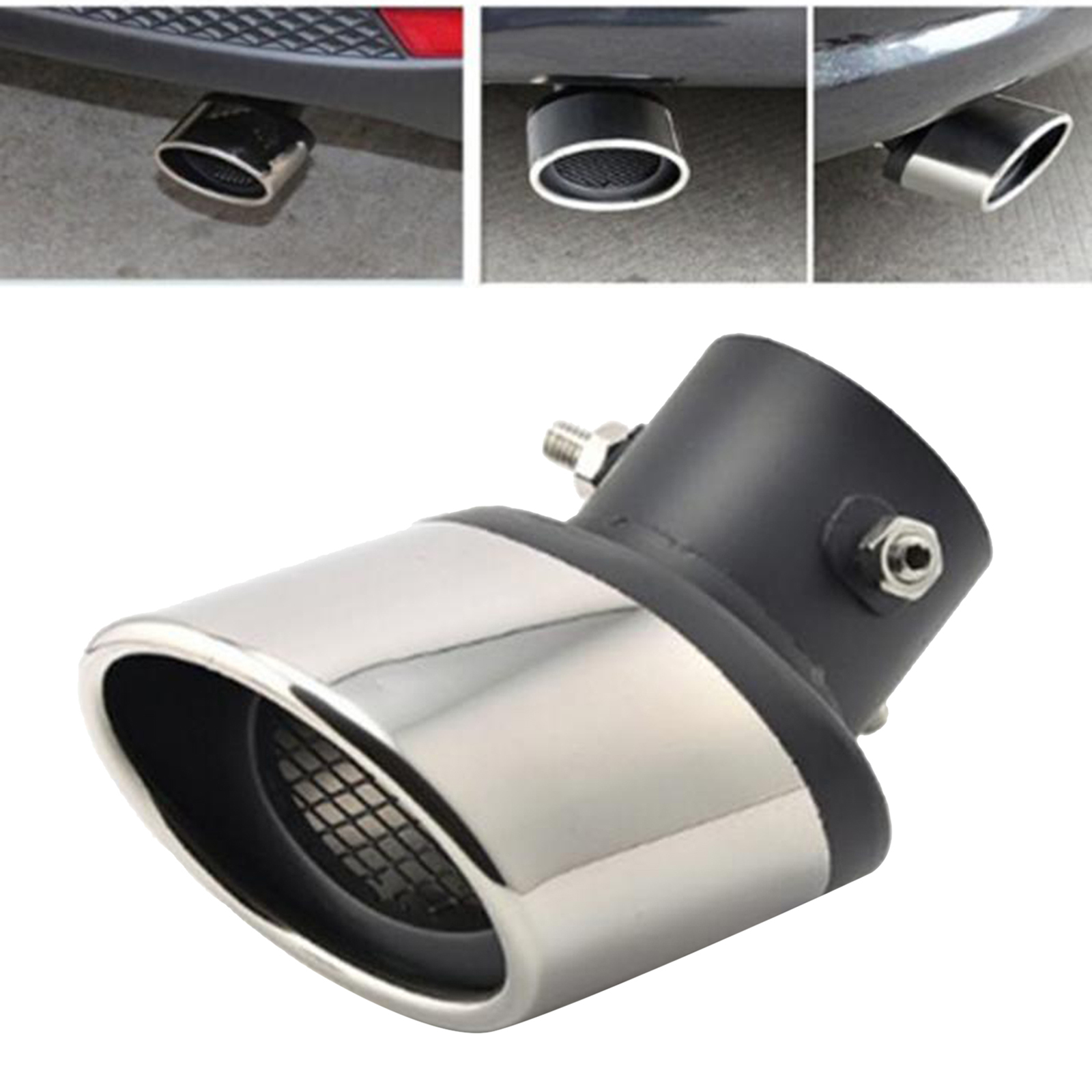 Silver Exhaust Tip Auto Car Exhaust Pipe Tail Tip Glossy for Mazda 5 6, BYD S6, Cruze