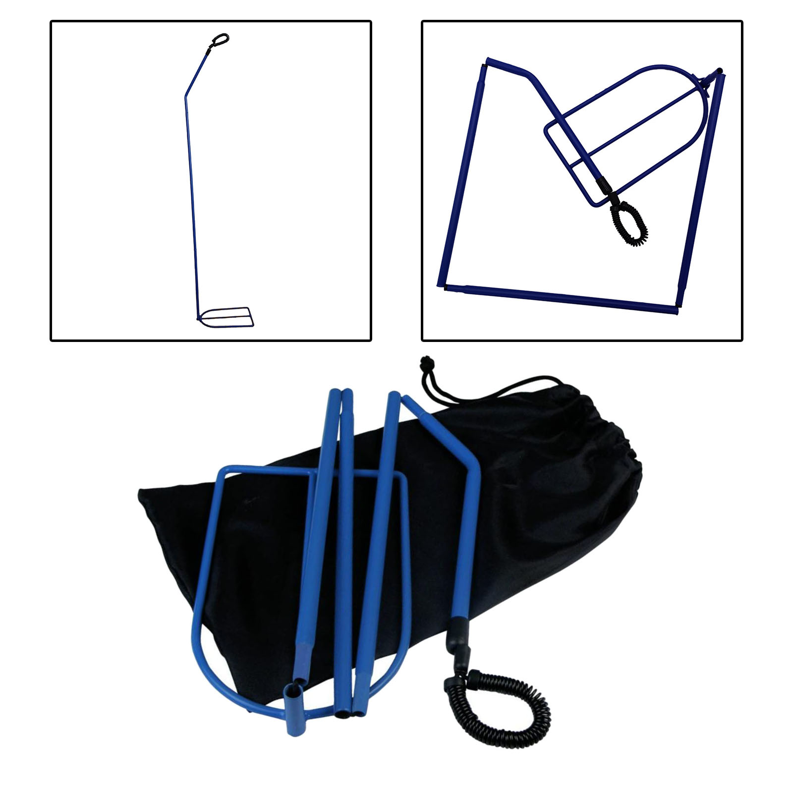 Cpap Hose Tube Holder Eliminate Tangles For Health Healthcare Compact Design Collapsible Portable Blue