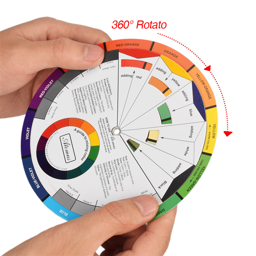 Permanent Makeup Pigment Color Wheel Mixing Guide For Mixture of Paint Tattoo Accessories Ink Swatches Board