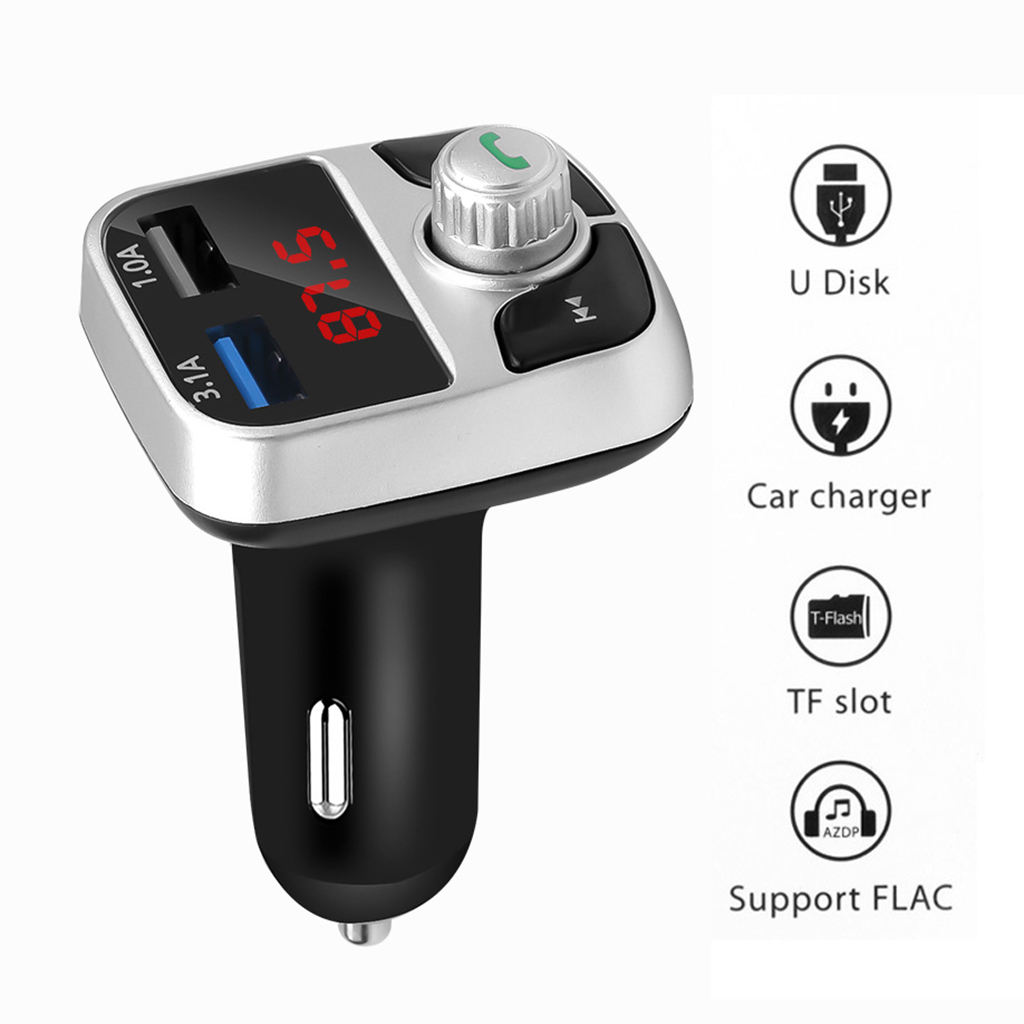 Car MP3 Music Player Support Handsfree Call U Disk TF Card Play Multifunction Bluetooth Receiver Transmitter Car Charger