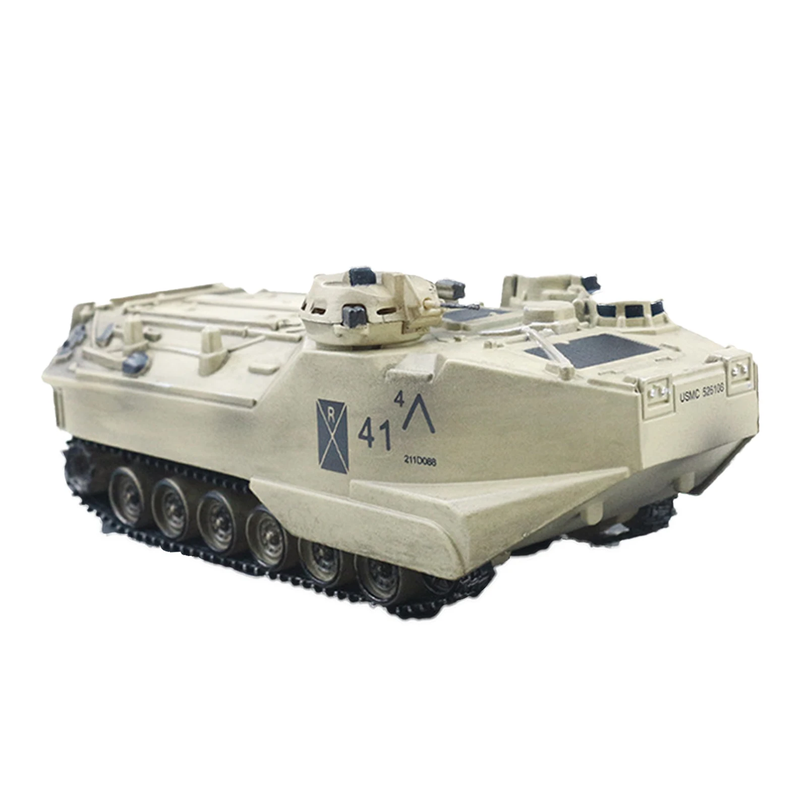 1/72 Scale American AAV7A1 Tank Model with Dustproof Case Home Office Display Tank Model Home Decor Accessory Crafts