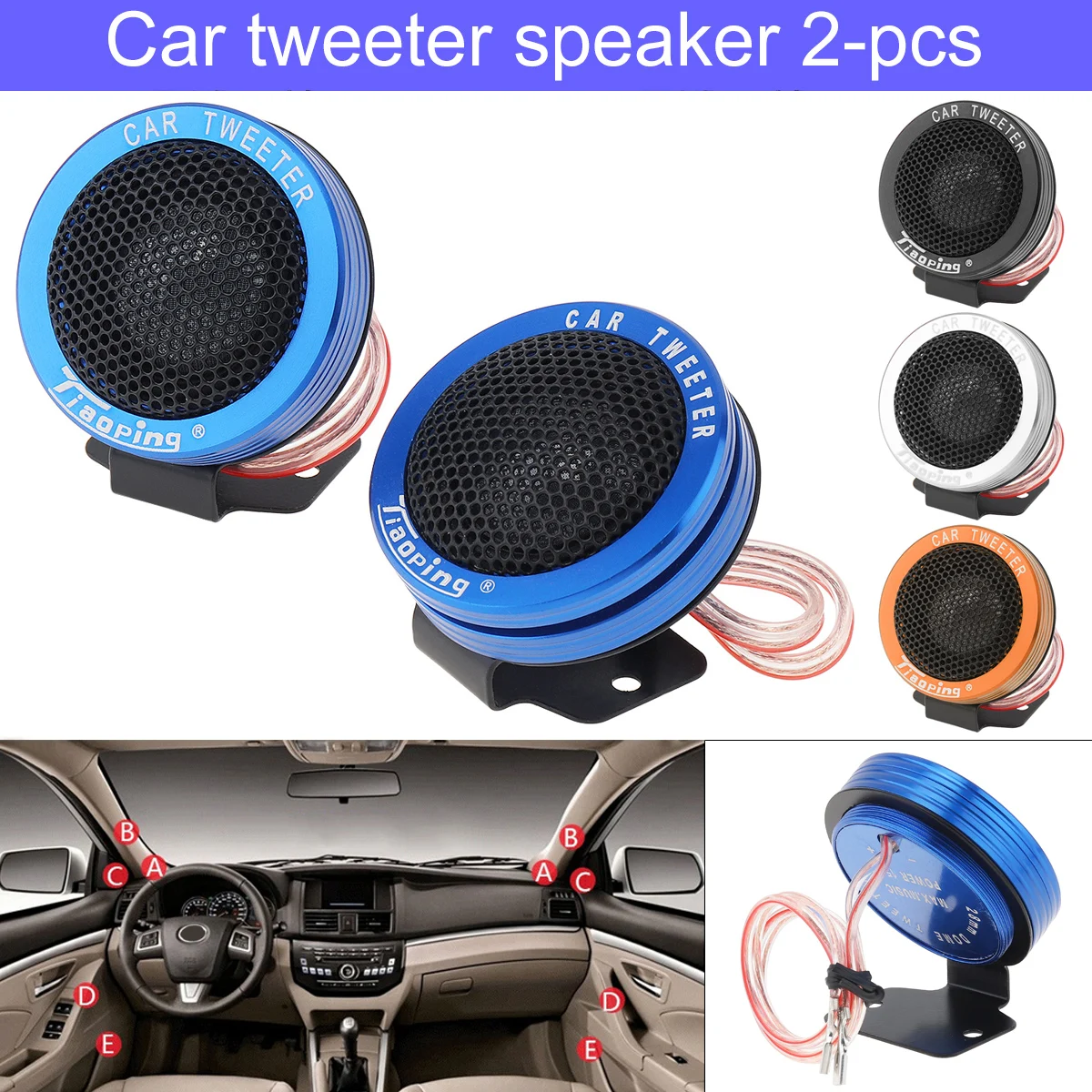 áudio alto-falante, carro estéreo, alto-falante agudos para
