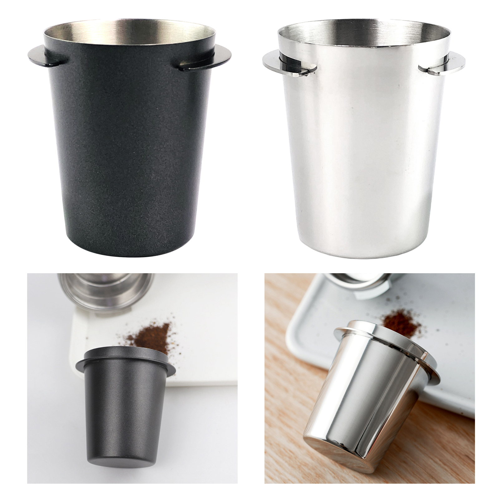 Stainless Steel Coffee Dosing Cup Powder Feeder Fit For Espresso Machine