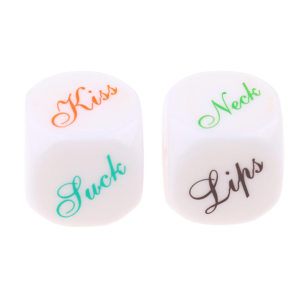 2x Glow in Dark D6 Sexual Action Dice for   Party Or Adult Couple