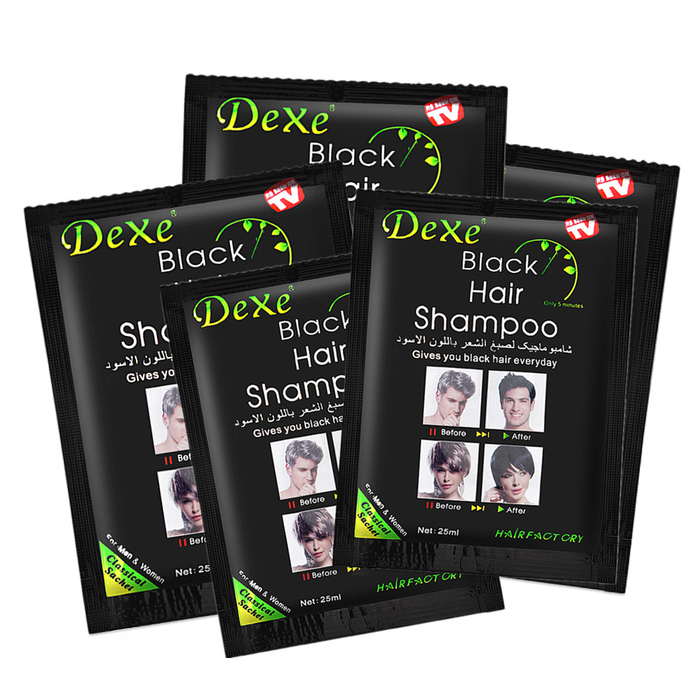 Best of 10 Bags Black Hair Shampoo Hair Color Dye Color Hair Blackening Anti Hair Loss Treatment Shampoo For Men Women Cream Essence Reviews & Tips