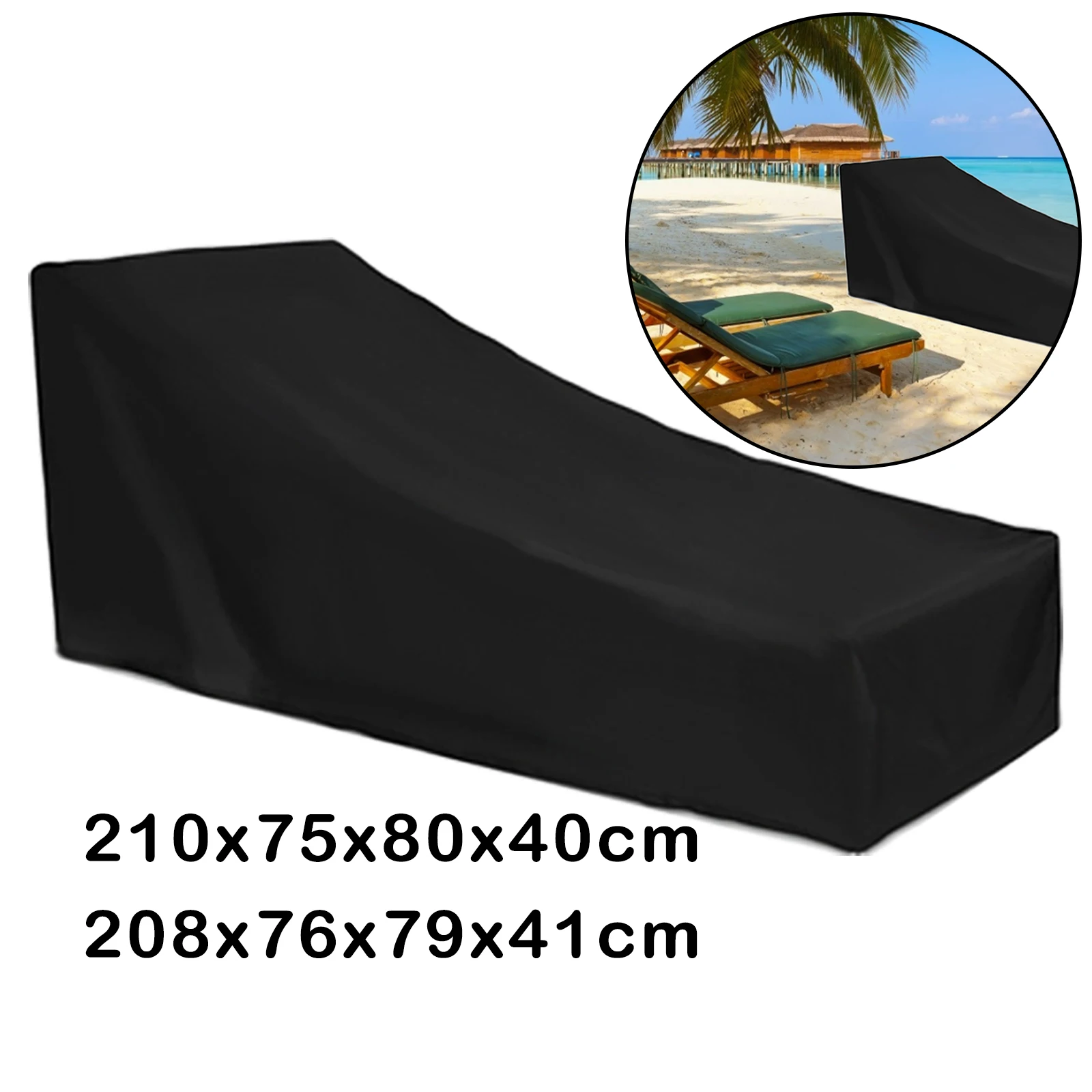 Foldable Sun Lounger Garden Recliner Covers Furniture Waterproof Cover Recliner