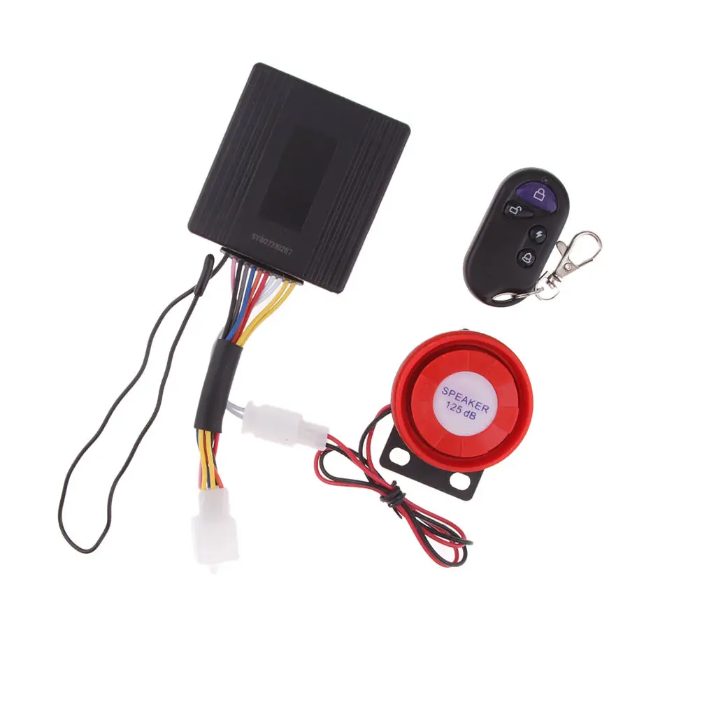 1 Set Motorcycle Security Anti-theft Alarm System Kit With Remote Control