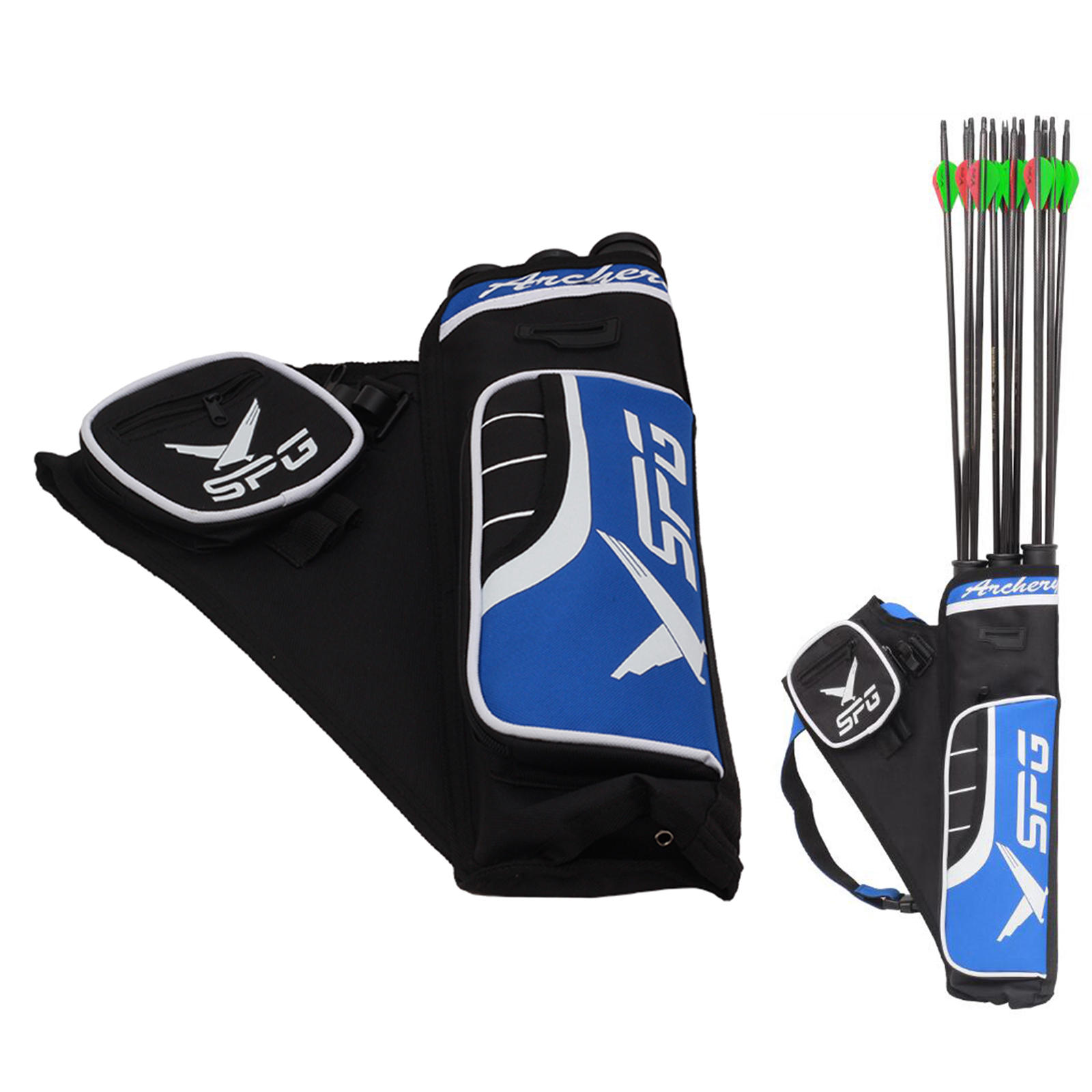 Archery Hunting Arrow Quiver 3 Tubes Adjustable Belt Hip Quiver Arrow Bag for Compound Bow and Arrows Outdoor Hunting Training