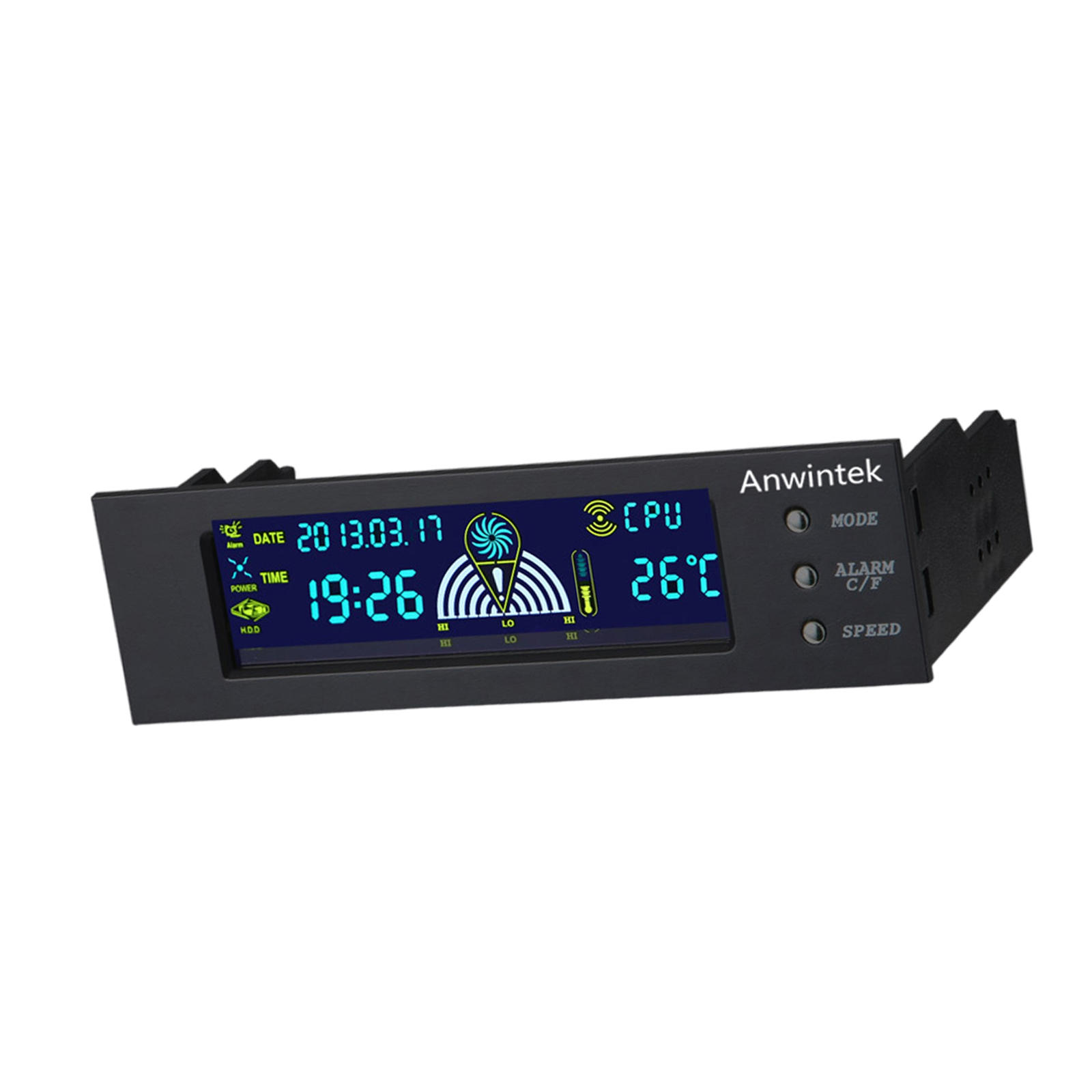 Computer Temperature Display Screen 5.25” External Expansion LCD Screen for Women