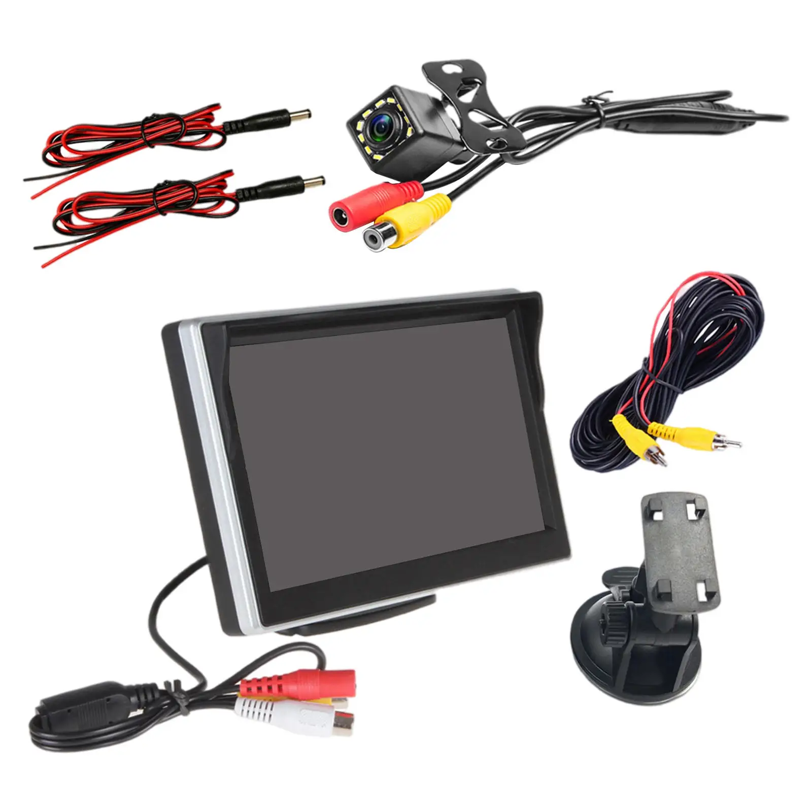 5in 12 LED Car Rear View Camera Monitor Parking Camera 170 Wide Angle for Car