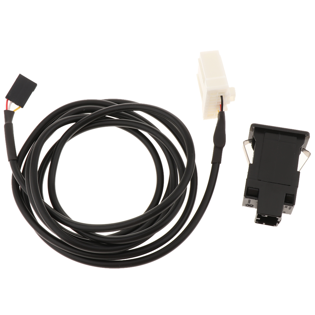 AUX Auxiliary USB Socket Switch Cable For Mazda 2 3 5 6 CX-7