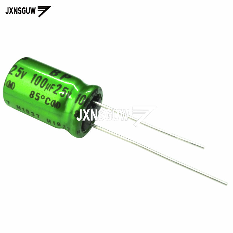 verde não polar áudio capacitor eletrolítico es 100uf 25v MUSE-BP 100uf 25v