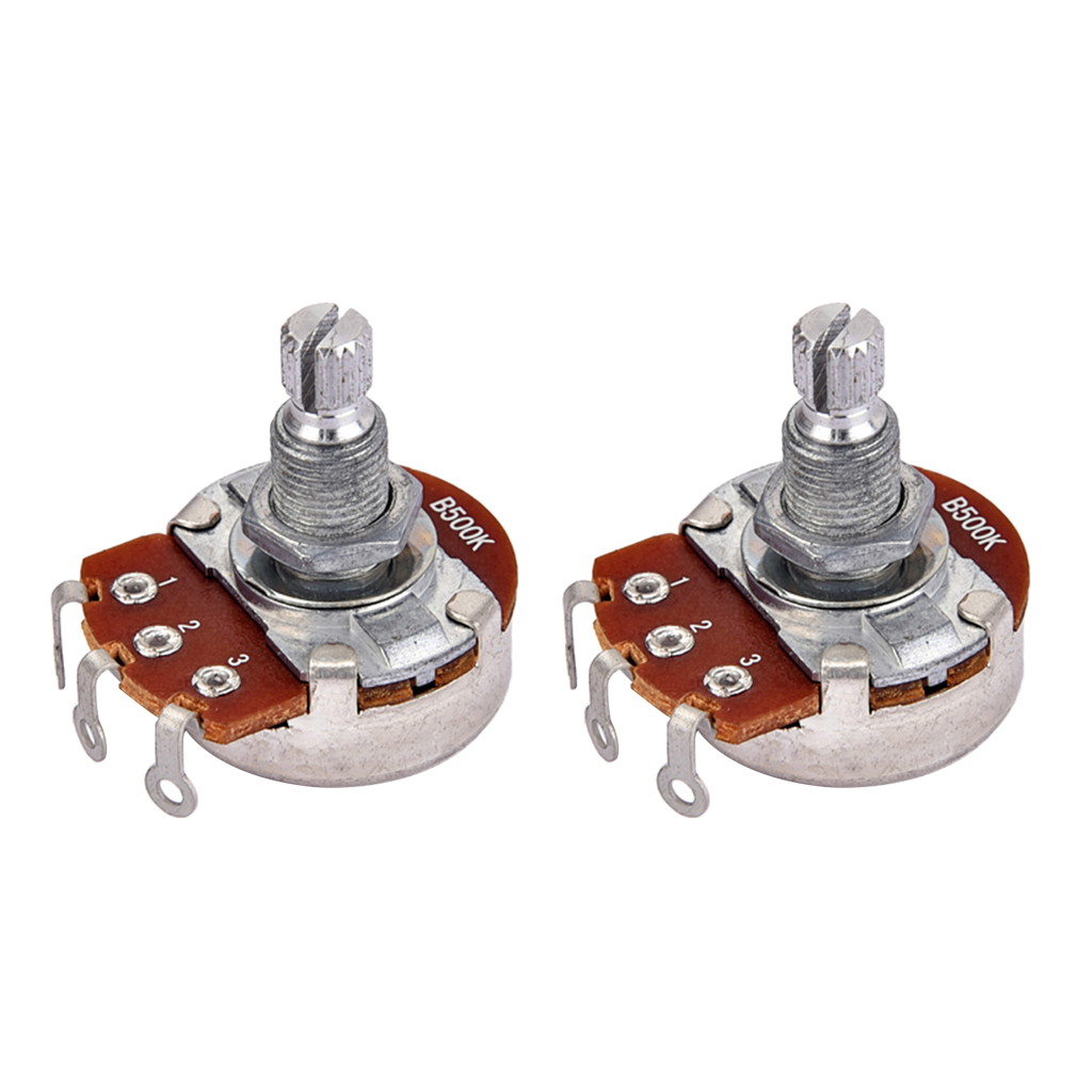 2 Pcs High Quality Guitar Alpha B500K Potentiometer Pots Spare Parts