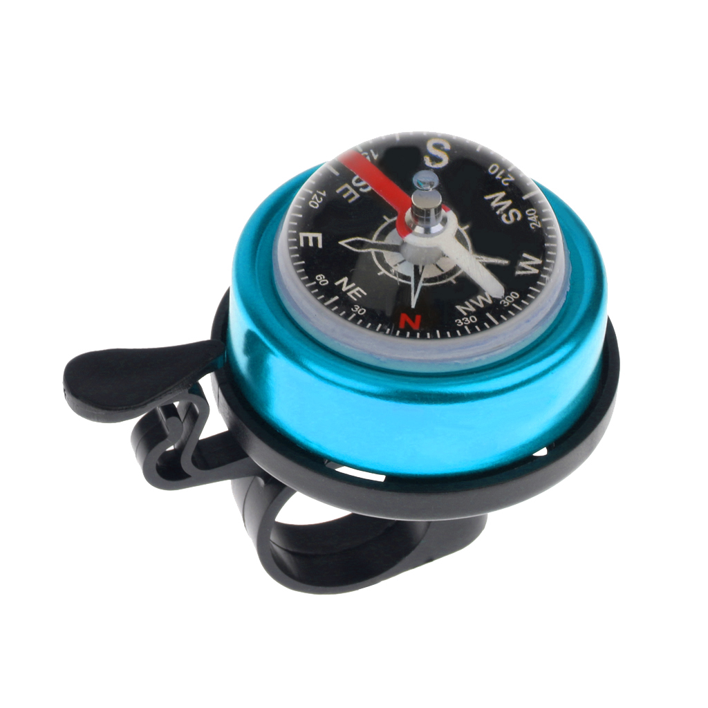Red Bicycle Safety Compass Bell Bicycle Bike Ring Alarm Bell Compass Alloy & Plasitc Bell