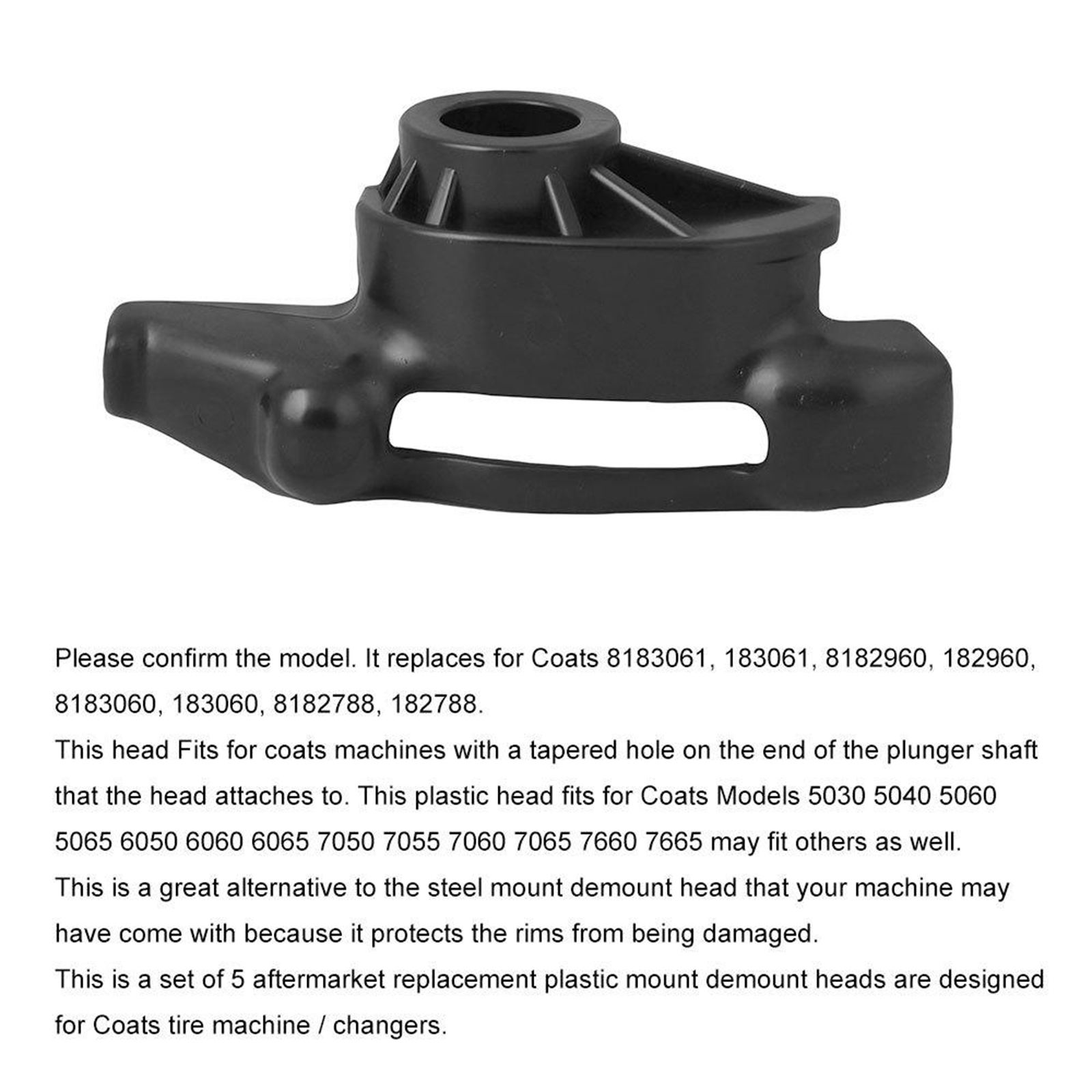 Nylon Mount/Demount Head Kit with Tapered Hole for Coats Tire Changers, Easy Installation