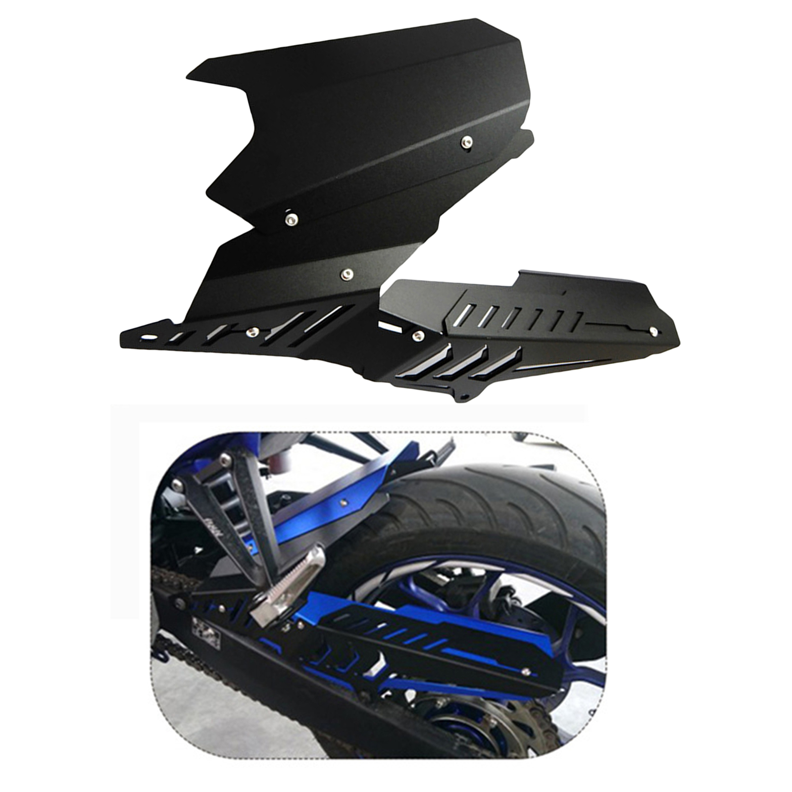 CNC Aluminium Alloy Rear  Mudguard Chain Guard Cover for YAMAHA MT03 R3 R25 2013-2020