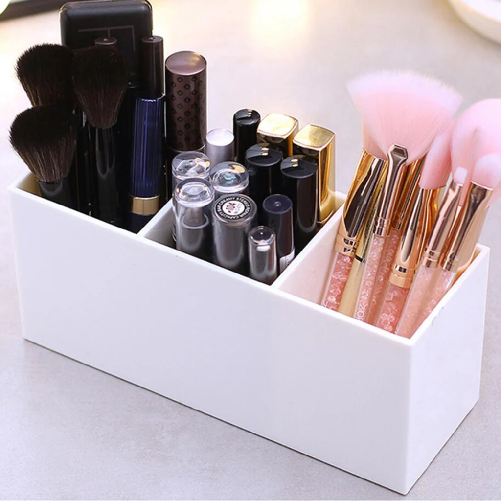 Table Acrylic Makeup Nail Art Brush Holder Cosmetics Storage Organizer Case