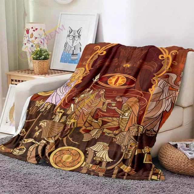 L-Lord of the Rings H-Hobbit Soft Plush Blanket,Flannel Blanket