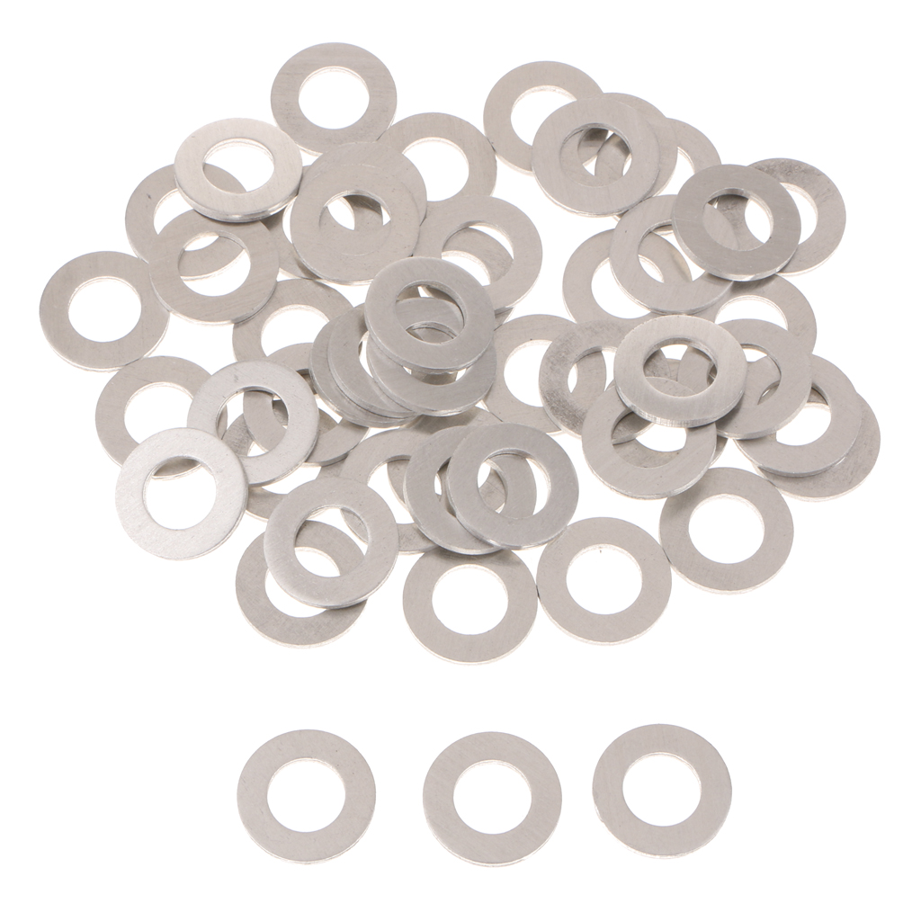 50x Aluminum Oil Drain Plug Gasket Washers for Toyota, Replacement for The Part
