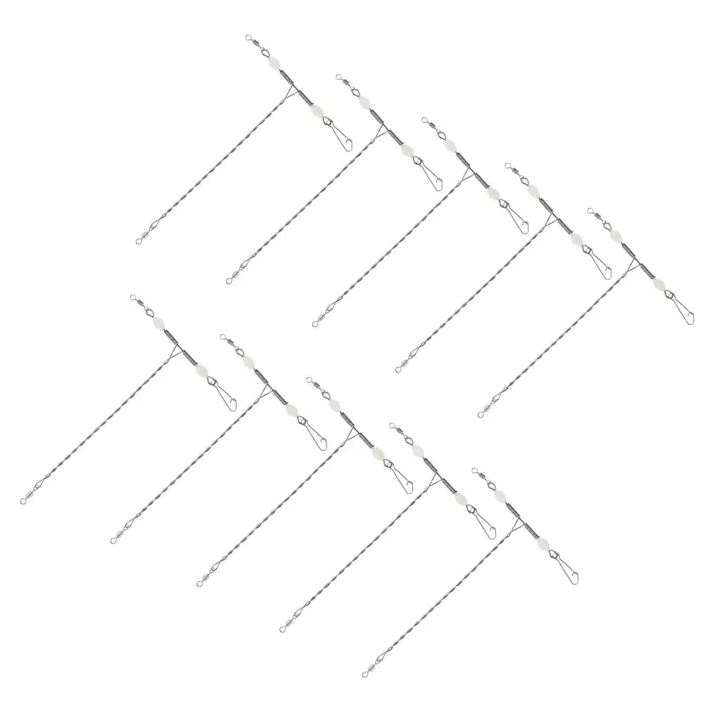 10pcs   T - shape   Cross   Line   Swivels   Fishing   Rolling   Swivel  